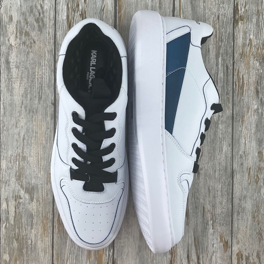 Men’s Karl Lagerfeld Recycled Leather Lace-up Sneaker Shoes Size 12